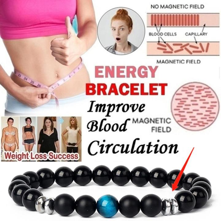 Hematite Magnetic Anklet Woman Weight Loss Bracelet Natural Stone Magnetic Bracelet Man Slimming Health Care Therapy Jewelry New