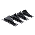 4pcs Universal Carbon Fiber Car Modified Rear Bumper Diffuser Spoiler Black&Red ABS Rear Bumper Lip Diffuser Anti-collision.