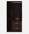 3 doors Partex MDF Laminated Board Compact Almirah with 2 drawer and clothes storage hanger shelf and cloths storage box shelve by Nice shop 3 Doors Wardrobes Almirah 72/36. 