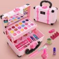 1Set Kids Makeup Kit for Girl Safe Cosmetics Toys Set Cosmetics Playing Toys. 