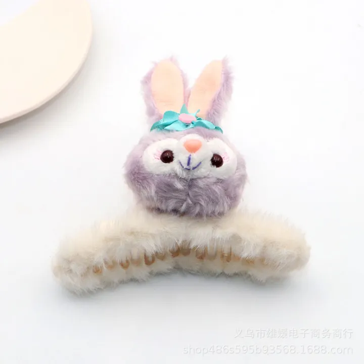 Autumn%20and%20winter%20new%20model%20Belle%20Rabbit%20Plush%20Sisters%20Clip%20Female%20Cute%20Furry%20Shark%20Clip%20Hairpin%20Back%20of%20Head%20Accessories%20-%20Image%207