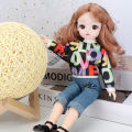 Doll Lele Barbie 6 Points BJD Dress Up Princess Skirt Girl Toy 3D Real Eye Set Gift Box. 