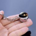 Solar System Planet Key chain Pendant Key Ring Earth Moon Saturn Double Side Glass Ball Key Chain. 