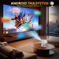 Smart Android Projector TP360 4K Home Theatre  WiFi6 Bluetooth 5.4 290 Ansi portable Projector with HDMI, USB, and Audio jack Port for Entertainment. 