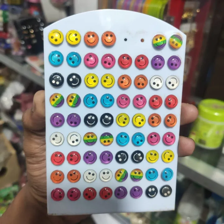 Emoji%20Earring%20Emoji%20Ear%20Top%20Emoji%20Top%20Ear%20Tops%20For%20Girls%20Kaner%20Dul%20Top%20Set%20Stone%206Pair%20-%20Ear%20Ring%20-%20Image%204