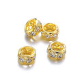 St.Kunkka 20pcs 12/10mm Copper Rhinestone Bead Ring Making Jewelry DIY For Bracelet Necklace.