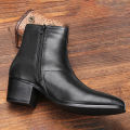 Size 40~46 Men Heightened Shoes Fashion Men high-heeled Boots Leather Chelsea Ankle Boots #G18 BunnyGarden. 
