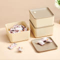 Box Set Sealed Lid Split Plastic Dry Fruit Snack Tray Refrigerator Fresh-keeping Storage Box Living Room Square Candy. 