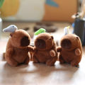 Kawaii Plush Capybara Keychain Cute Bag Pendant Creative Fluffy Animals Keyring Stuffed Doll Toy Children Birthday Gift.