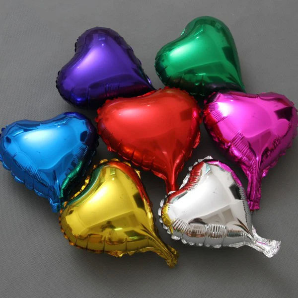 18 inch Helium Heart Shaped Foil Balloons For Birthday, Anniversary, Baby Shower Wedding Valentine Decorations Love Balloons Party Decorations