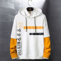 White & orange Cotton Full Sleeve Hoodie For Men - Hoodie - Hoodie For Men.