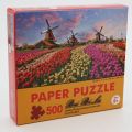 46*28cm Jigsaw Puzzles 500 Pieces Paper Picture Landscape Oil Painting Art Puzzles Decompression Toys for Adults Family Games.