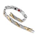 Women's Fashion Twisted Titanium Steel Bracelet 4 Elements Healthy Bio Magnetic Negative Ion Germanium Bracelets for Women. 