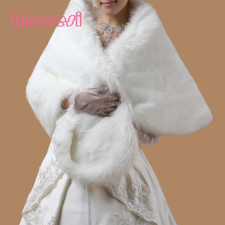 Ameesi%20Bridal%20Cape%20Fuzzy%20Evening%20Party%20Dress%20Bride%20Wrap%20Shrug%20Cover%20Up%20-%20Image%206