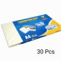 30 Pcs A4 Size Laminating Paper -100 mic laminating film. 