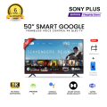 Sony Plus 50 inch Frameless Voice Control Google QLED TV Wi-Fi UHD 8K Supported Google Television. 