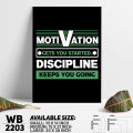 Discipline - Motivational Wall Canvas Wall Decoration Poster For Wall - WB2203 - Stickyfy.