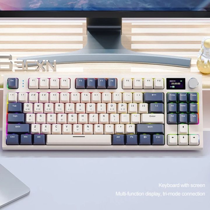 K86%20Hot-Swappable%20Keyboard%2087%20Keys%20Bluetooth-Compatible%20Gaming%20Keyboard%20Wireless%202.4G%20Personalized%20Keypad%20RGB%20Lighting%20Effect%20-%20Image%202