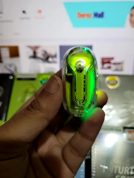 Ultrapods%20Pro%20True%20Wireless%20Earbuds%20with%20Display%20Transparent%20Design,%20Bluetooth%205.3%20Water%20Proof%20Green%20colour%20-%20Image%205