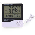 Temperature Humidity hygrometer thermometer HTC-2 LCD Digital Indoor Outdoor Sensor Probe with Clock.