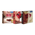Sensation Mix - 3x3=9pcs-1 Pack Dotted Coffee Condom, 1 Pack Dotted Classic Condom & 1 Pack Super Dotted Strawberry Condom. 