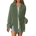 Ladies’ Cotton Crepe Everyday Shirt – Lightweight and Breathable Long Sleeve Top. 