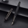 Hongdian 6013 Matte Black Fine Nib Fountain Pen with Metal Box Titanium Black Gift Pen Set.