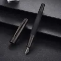 Hongdian 6013 Matte Black Fine Nib Fountain Pen with Metal Box Titanium Black Gift Pen Set. 