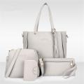 (New)4pc Women Emboed Leather Handbag Lady Houlder Bag Tote Pure Meenger atchel et. 