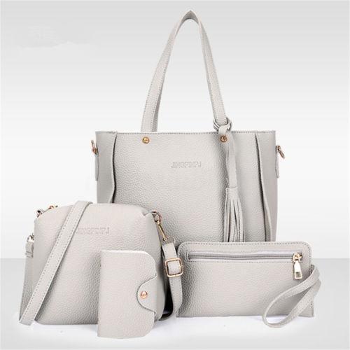 (New)4pc%20Women%20Emboed%20Leather%20Handbag%20Lady%20Houlder%20Bag%20Tote%20Pure%20Meenger%20atchel%20et%20-%20Image%204
