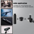 2Pcs Mic Stand Extension Tubes with 1Pc Metal Adapter for Desk Stands. 