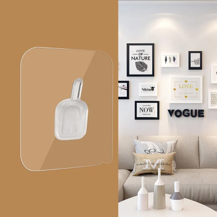 Transparent%20Seamless%20Strong%20Self%20Adhesive%20Sticker%20Hook%20Holder%20Photo%20Frame%20Painting%20Picture%20Poster%20Clock%20No%20Drill%20Wall%20Hanger%20Hooks%20Home%20Storage%20Tool%20-%20Image%203