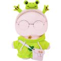 Kawaii Lalafanfan 30Cm Green Plush Animal Clothes Yellow Duck Cute Sweater Sweater Uniform Frog Headwear DIY Birthday Gift. 
