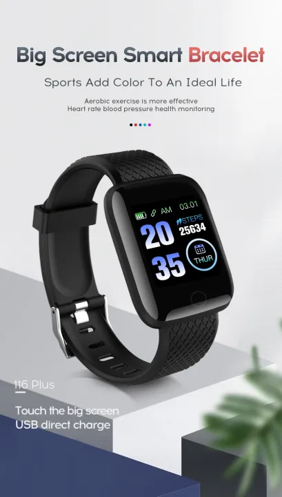 116%20Plus%20Smart%20Watch%20Heart%20Rate%20Watch%20Smart%20Wristband%20Sports%20Watches%20Smart%20Band%20Waterproof%20Smartwatch%20Android%20All%20Compatible%20-%20Image%204