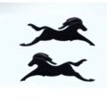 Horse Logo 2pcs Emblem 3D Chrome Sticker for T Apache (Both Side of Fuel Tank).