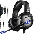 Free Spirit Onikuma K5 Stereo Gaming Headset For Ps4, Xbox One, Pc, Enhanced 7.1 Surround Sound Noise Cancelling Mic Headphones For Nintend Switch Laptop. 