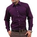 Purple Cotton Formal Shirt for Men.