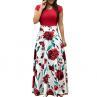 Women%20O%20Neck%20Long%20Short%20Sleeve%20Floral%20Print%20Large%20Hem%20Waist%20Tight%20Maxi%20Dress%20-%20Image%202