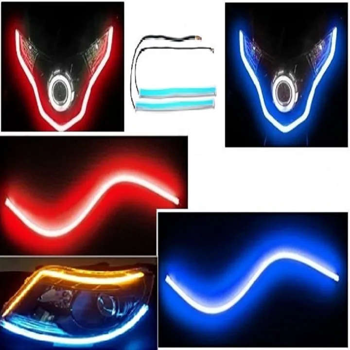 1%20set%202%20piss%20universal%20dual%20color%2045cm%20drl%20LED%20Surface%20Surface%20Stripes%20Flexible%20Guide%20Stripes%20DC%2012V%20Waterproof%20Auto%20Day%20Light%20-%20Image%209