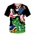 Mario Bros Tshrit for Boys Short Sleeve Children Girls T Shirts Kids Popular Super Mario Tops Tee Summer Tees.