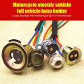 Wires Motorcycle Headlight Lights Bulb Socket Lamp Holder Wire Harness Adapters For Motorbike. 