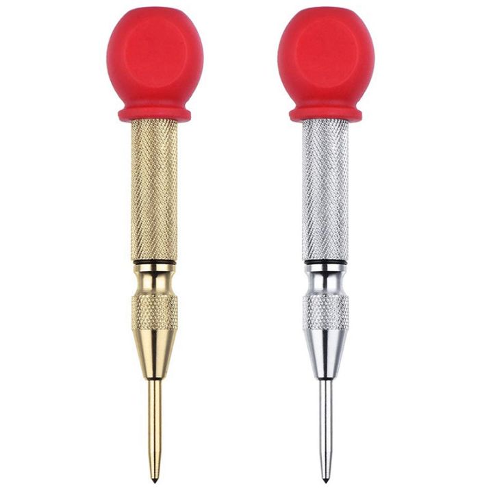 2%20Pcs%20High%20Speed%20Center%20Punch,Center%20Hole%20Punch%20Marker%20Scriber%20For%20Wood,Metal,Plastic,Car%20Window%20Puncher%20Breaker%20Tool%20With%20Cushion%20Cap%20And%20Adjustable%20Impact-Gold/Silver%20-%20Image%203
