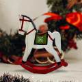 Rocking Horse Christmas Tabletop Decoration for Scene Arrangement.