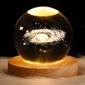 3D Crystal Ball Night Lights Glowing Planetary Galaxy Planet Moon Astronomy Ball Lamp Kids Bedroom Home Decor Birthday Gifts MuXiaRe. 