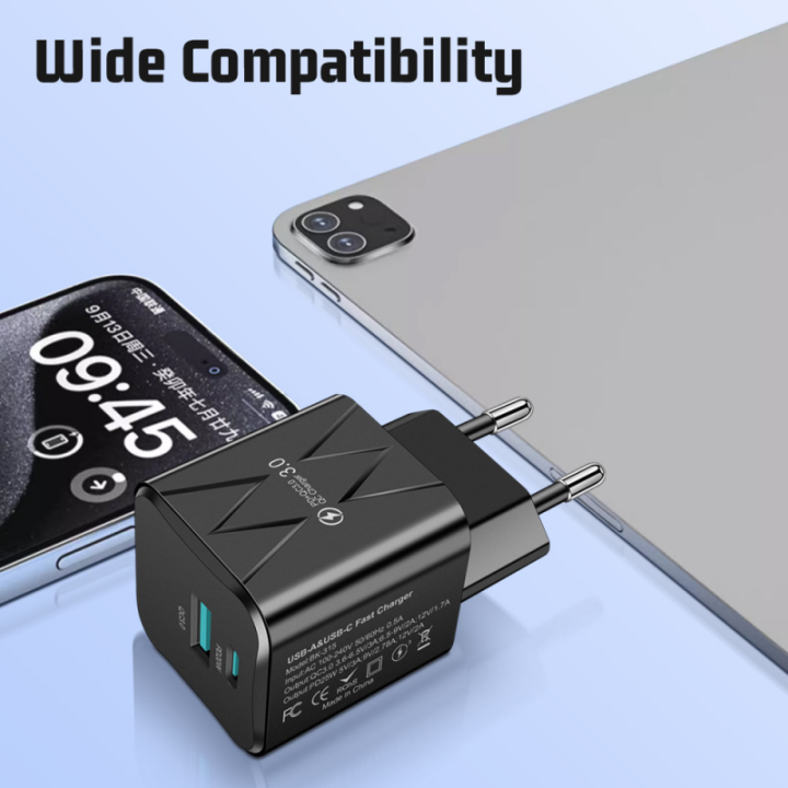 LIGHTINGQUEEN%20USB+PD%2025W%20support%20super%20fast%20charging%20mobile%20phone%20charger%20adater%20support%20high-speed%20flash%20charging%20head%20-%20Image%204