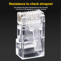 100pcs RJ45 Connector 100pcs CAT5E CAT6 Plug RJ45 Connector Network Cable Modular 8P8C Connector End Pass Through Z HOTSALE RJ45.