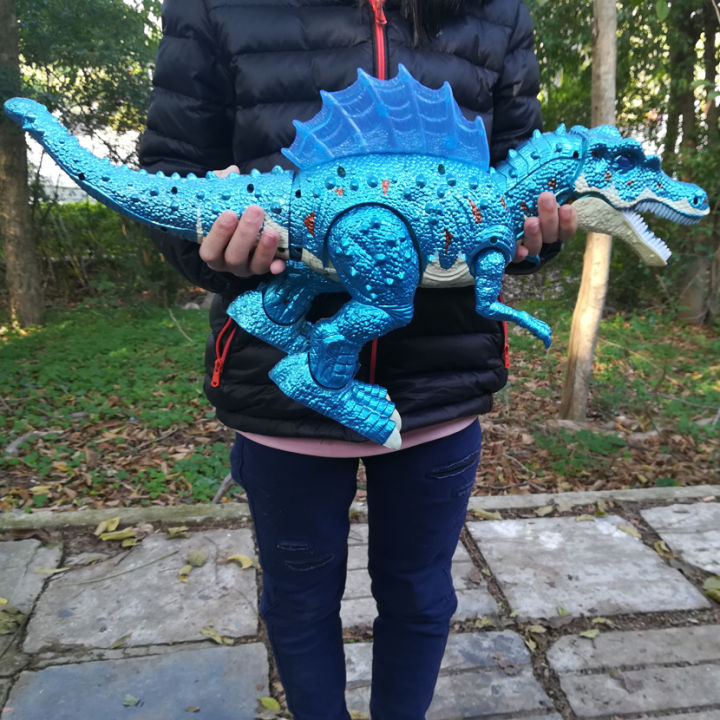 Large Electric Dinosaur Toy Jurassic Park World Walking Dinosaur Robot With LED Light Sound Tyrannosaurus Rex Toys For Boys Kids LaoXzhongX