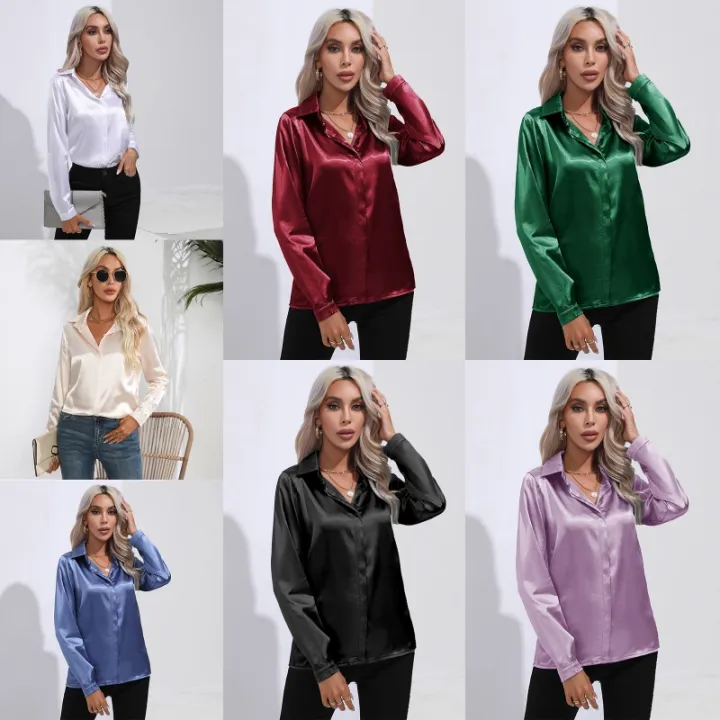 Satin%20Silk%20Button%20Down%20Shirts%20for%20Women%20Dress%20Shirts%20Long%20Sleeve%20Blouses%20Female%20Shirts%20-%20Image%206