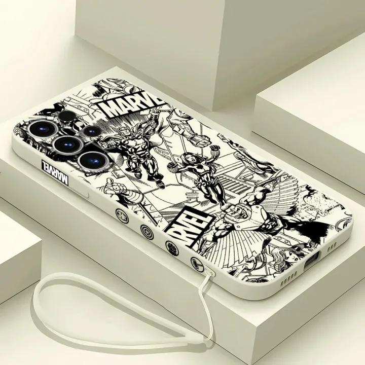 Marvel%20Logo%20Avengers%20Phone%20Case%20for%20Samsung%20Galaxy%20S24%20Ultra%20S20%20FE%20S22%20Plus%20S23%20Ultra%205G%20S21%20Luxury%20Square%20Liquid%20Cover%20-%20Image%206