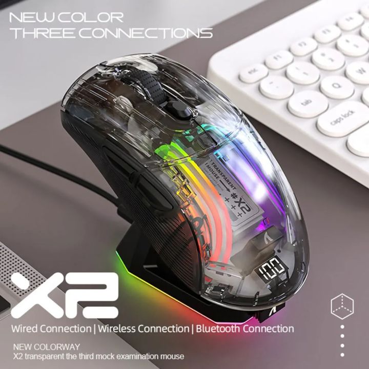 Rechargeable%20Wireless%20Mouse%20RGB%20Light%20Transparent%20Shell%20Bluetooth%20Mouse%20with%202.4GHz%20USB%20Gaming%20Wireless%20Mouse%20Laptop%20Accessories%20-%20Image%202